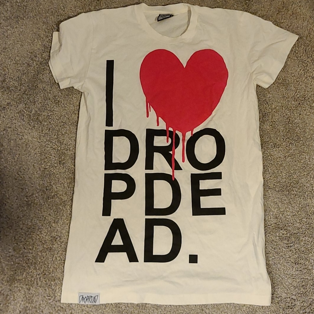 *Very Rare* Drop Dead. I Heart Drop Dead tee